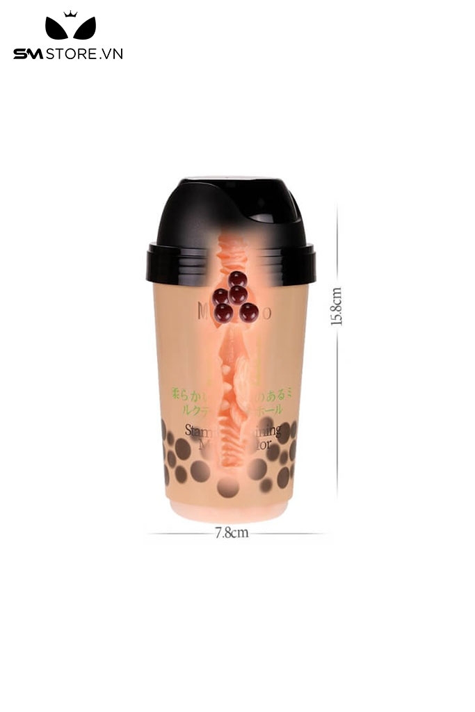 SMT1418 - Cốc thủ dâm silicon ngụy trang cốc trà sữa dài 15.8cm