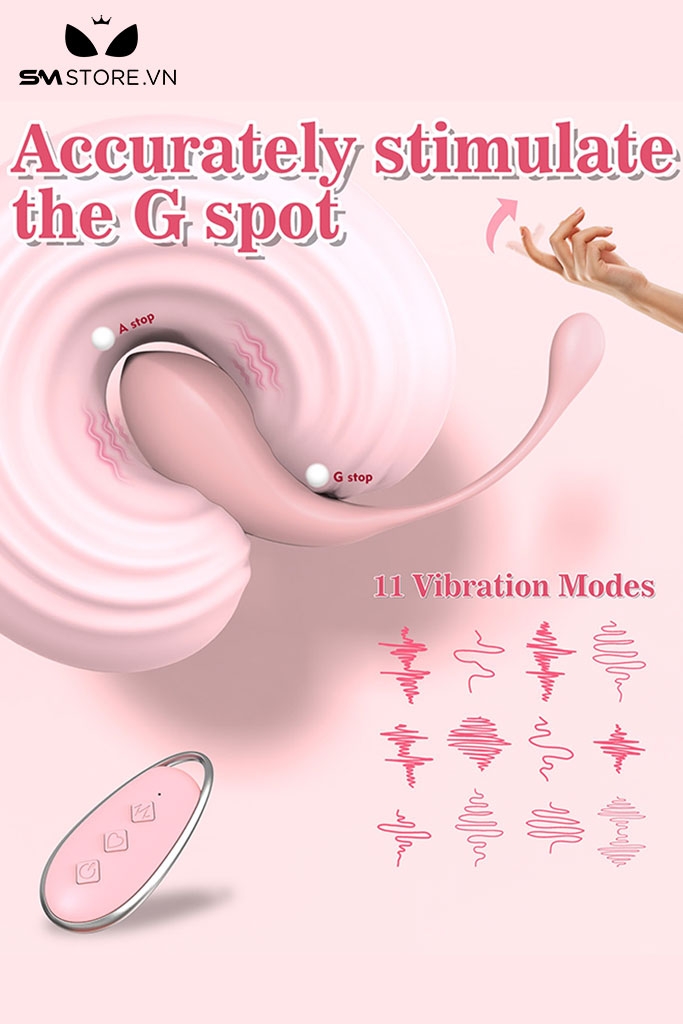 SMT1320 - Trứng rung mini điều khiển từ xa dùng sạc dài 180mm