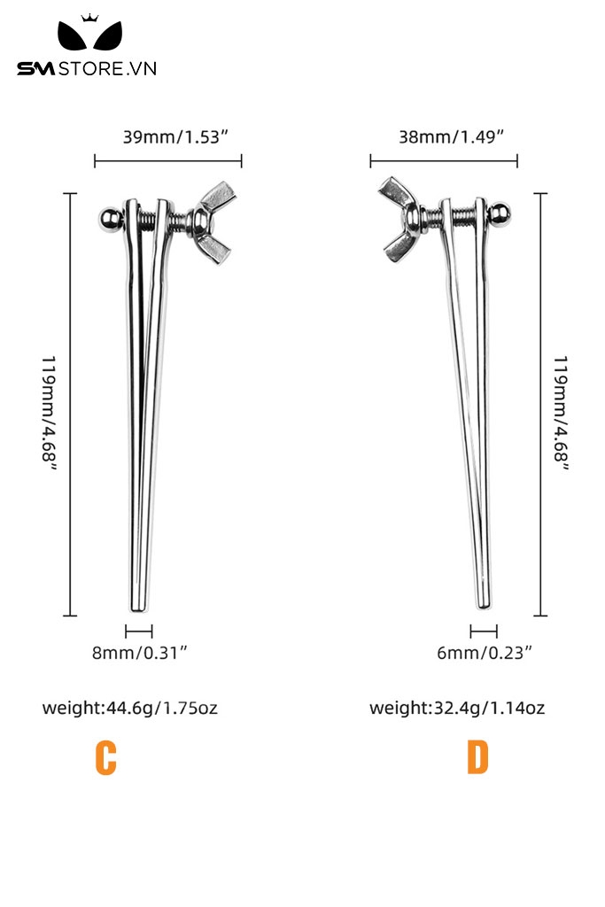 SMT2200 - Thanh niệu đạo sounding inox có thể điều chỉnh 4 size