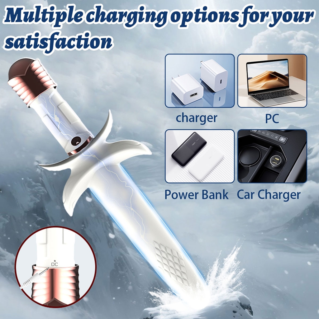 SMT2836 - Máy rung silicon ngụy trang hình chiếc kiếm dài 23.5cm