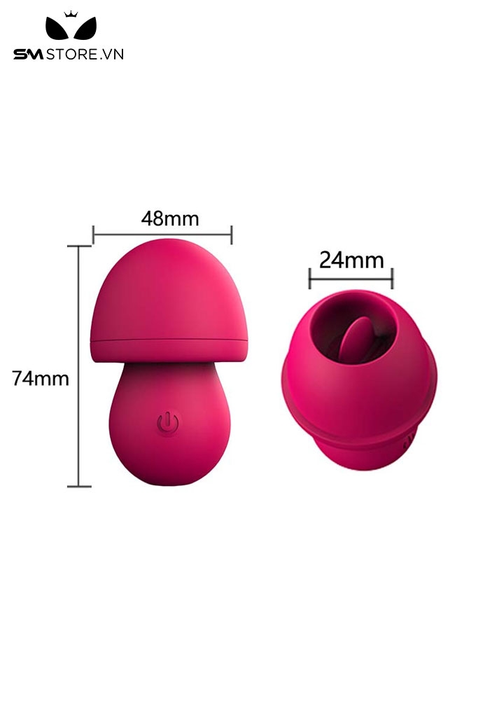 SMT1757 - Trứng rung mini 12 tần số silicon mini có lưỡi dài 7.4cm