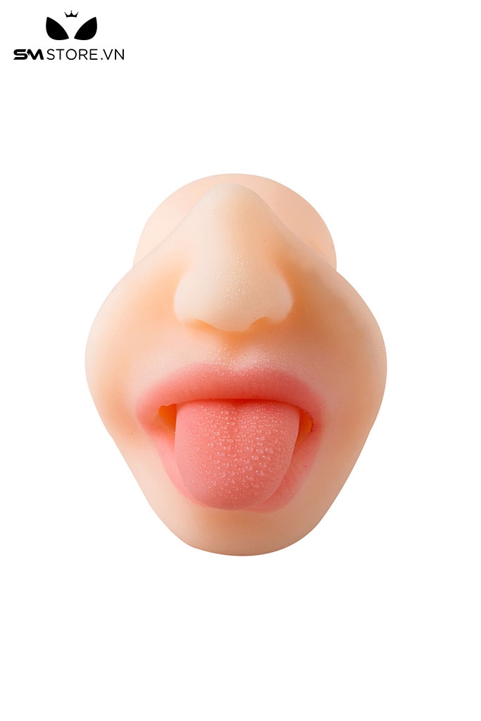 SMT2162 - Âm đạo giả cầm tay có miệng lưỡi liếm chất liệu silicon