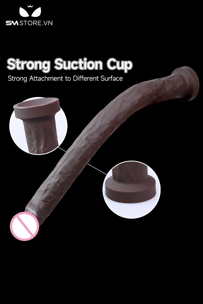 SMT2392 - Dương vật giả siêu dài 37cm silicon mềm có gân