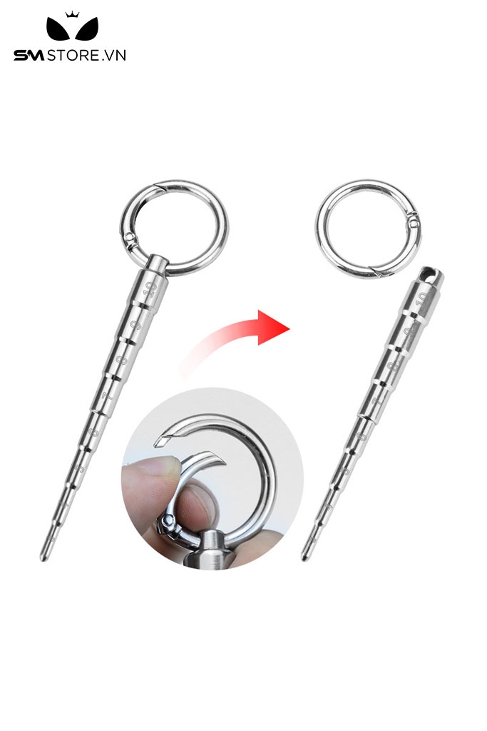 SMT2198 - Sounding thanh niệu đạo inox cao cấp không gỉ dài 9cm