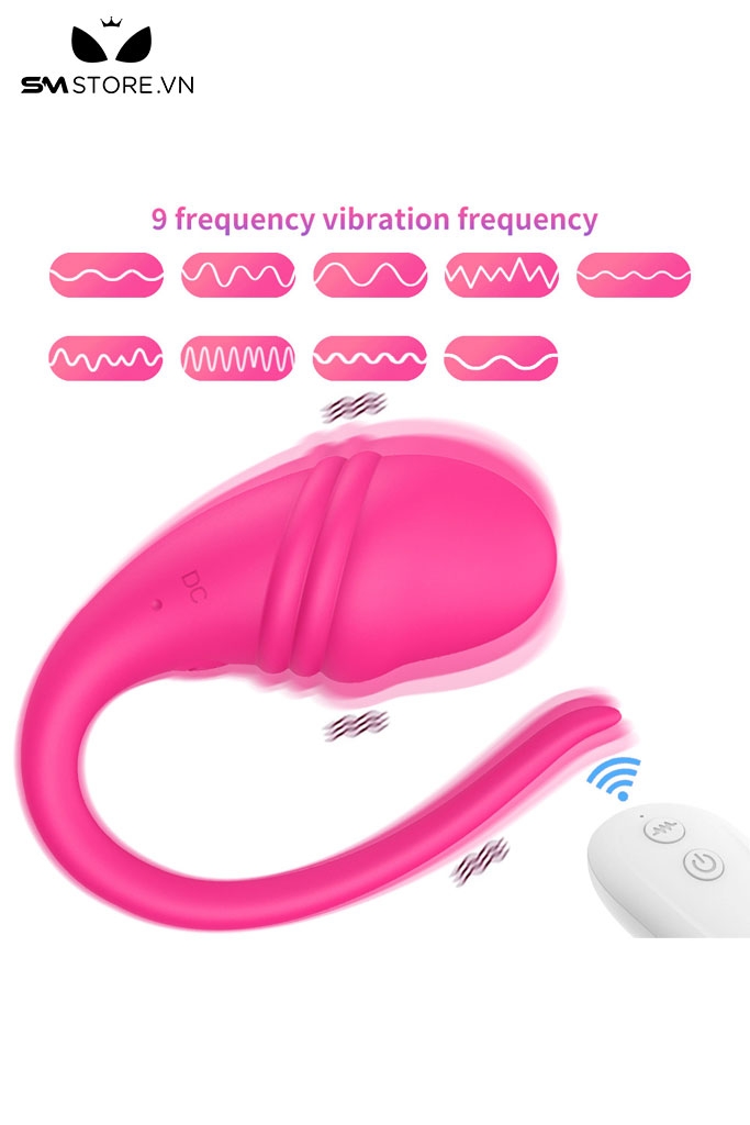 SMT2969 - Trứng rung tình yêu silicon vân ngang điều khiển qua APP