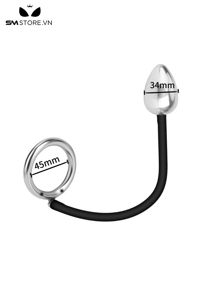 SMT2504 - Vòng đeo dương vật mix kèm que hậu môn inox