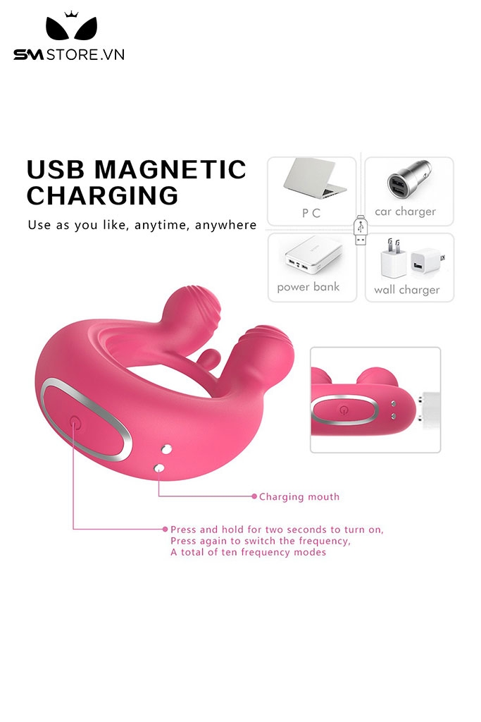 SMT1207 - Vòng rung tình yêu silicon đường kính 6.6cm điều khiển xa