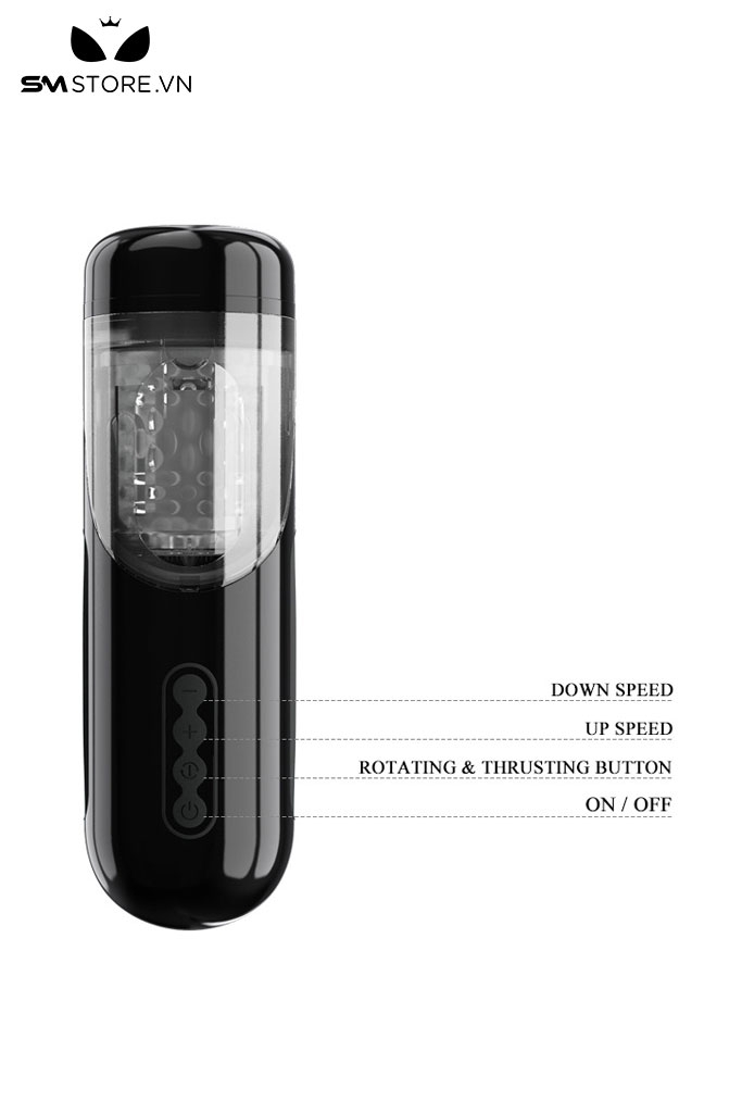 SMT1457 - Cốc thủ dâm silicon mềm rung hút nhiều tần số sạc USB