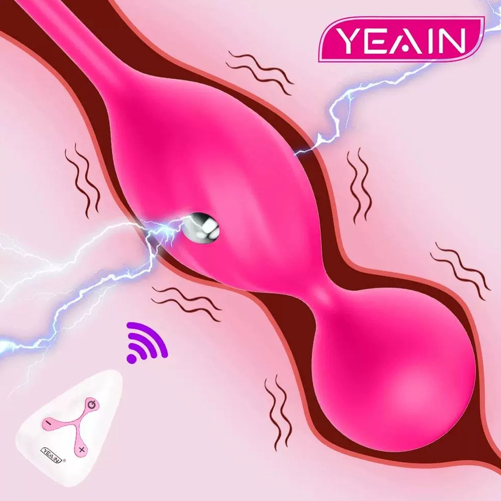 SMT2455 - Bóng tập kegel silicon có 12 chế độ rung kèm sốc điện