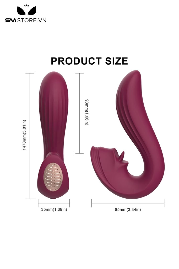 SMT1524 - Máy rung 9 tần số 2 đầu có lưỡi liếm chống thấm nước