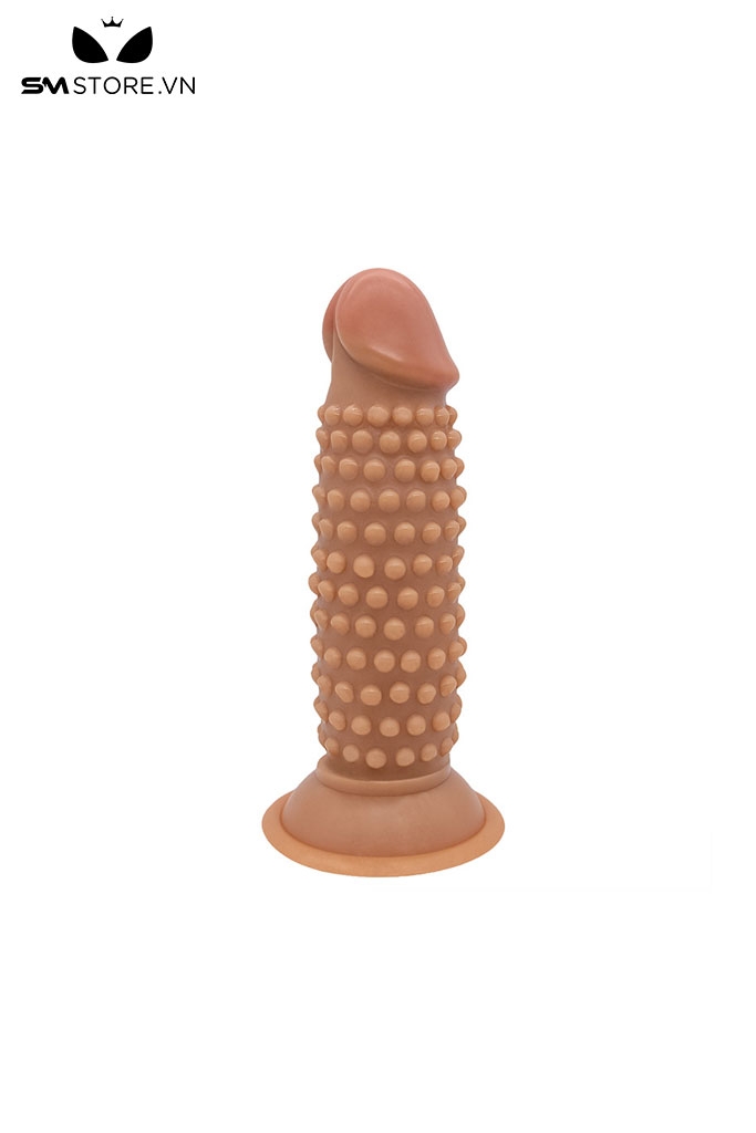 SMT128 - Dương vật giả có gai silicon mềm bẻ cong dài 13.3cm