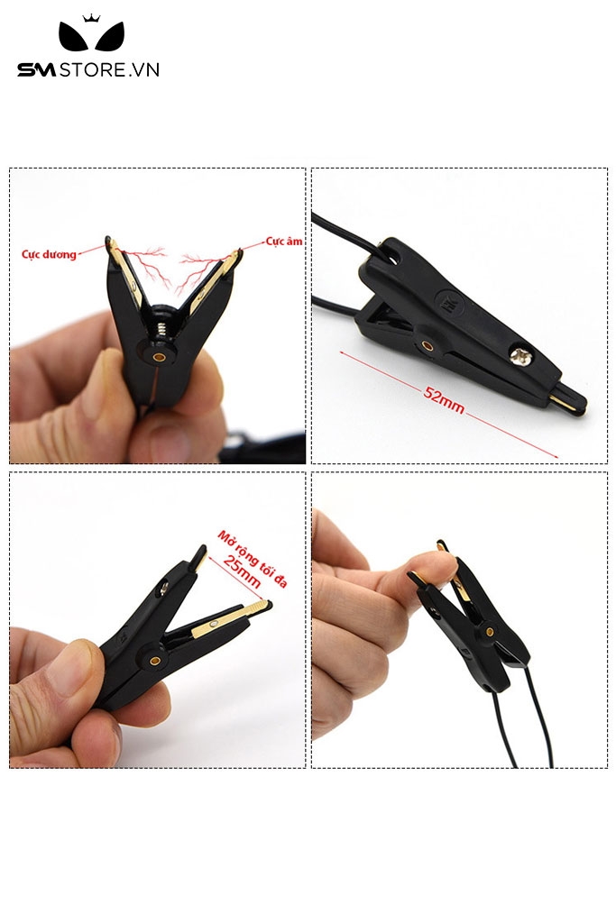 SMT520 - Kẹp đơn kích điện làm bằng nhựa cứng dài 5.2cm