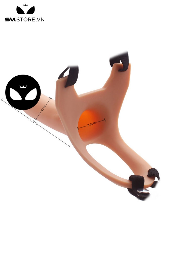 SMT2447 - Dương vật giả rỗng ruột có quần chất liệu silicon dài 14.5cm