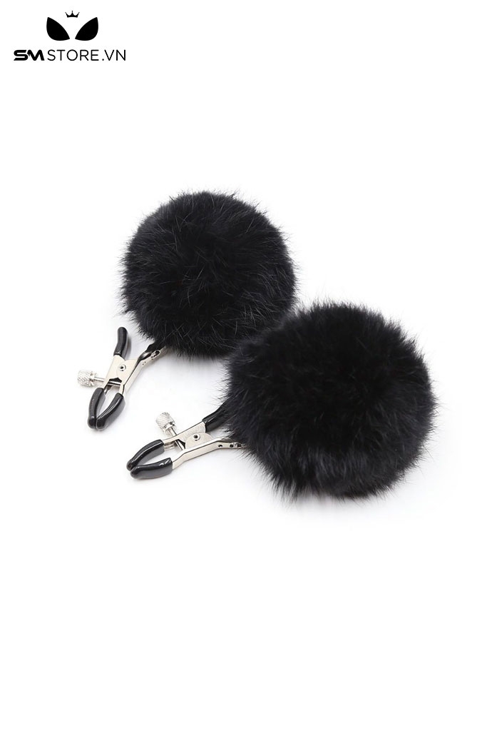 SMT1749 - Kẹp ti có nấc điều chỉnh kèm đuôi thỏ mềm dài 13.2cm