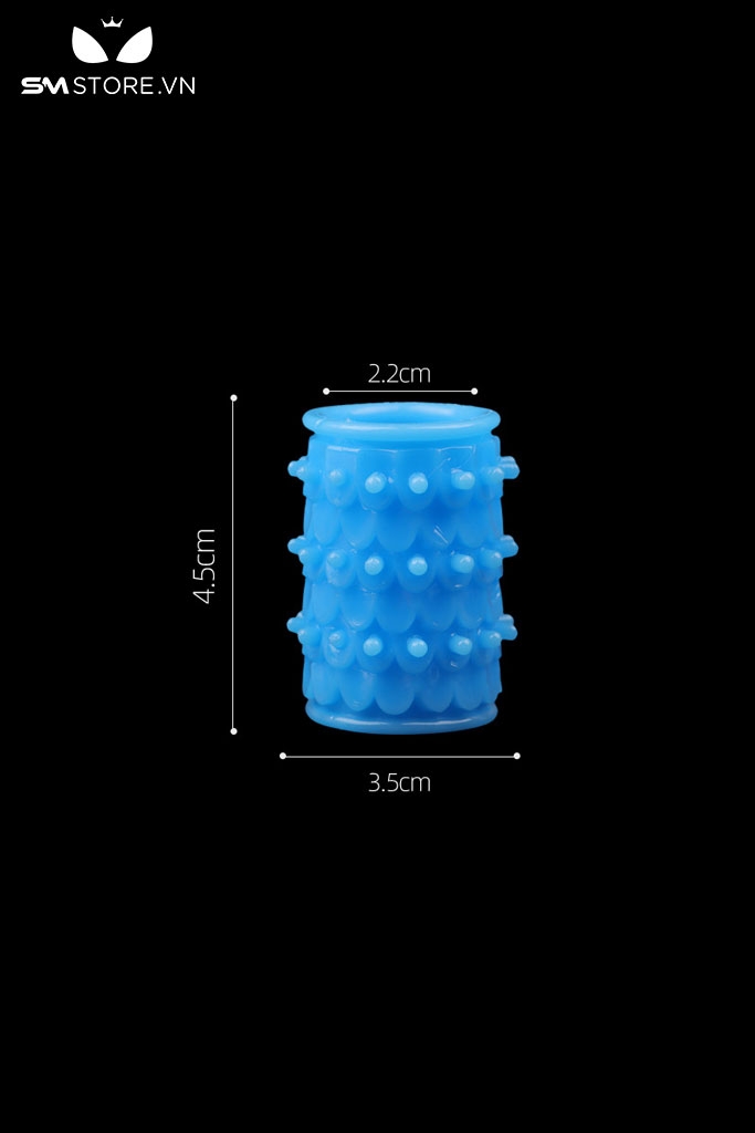 SMT082 - Bao cao su đôn dên khúc giữa có bi chất liệu silicon dài 4.5cm