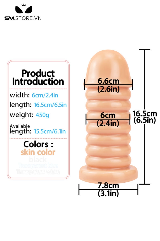 SMT2927 - Butt plug anal huge silicon có 8 tầng siêu to dài 16.5cm