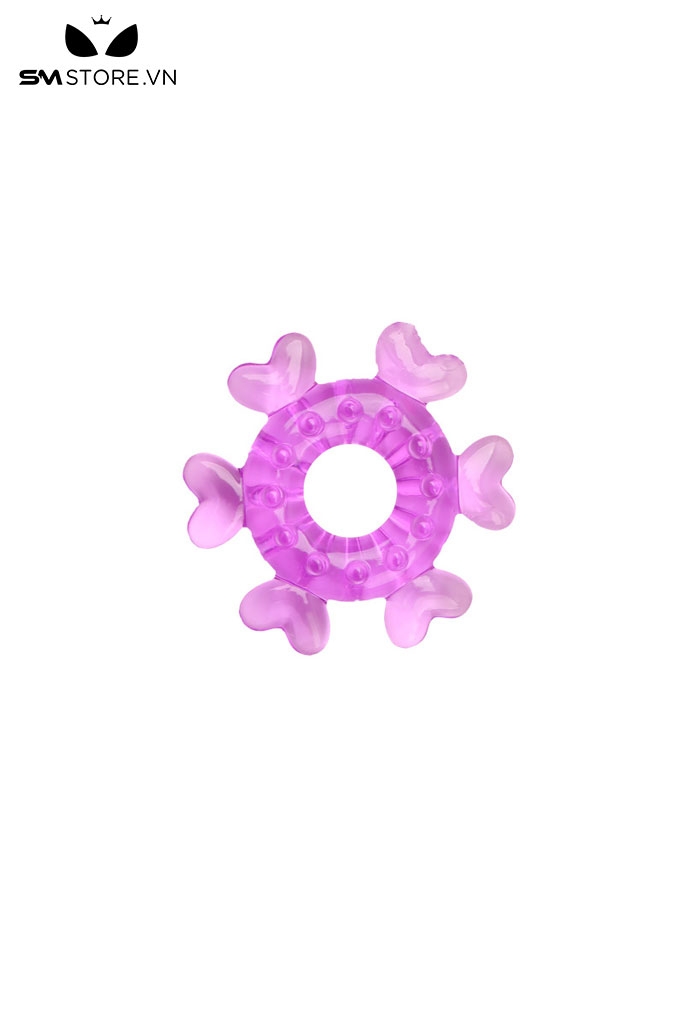 SMT2421 - Vòng đeo dương vật silicon hình trái tim dài 5.5cm