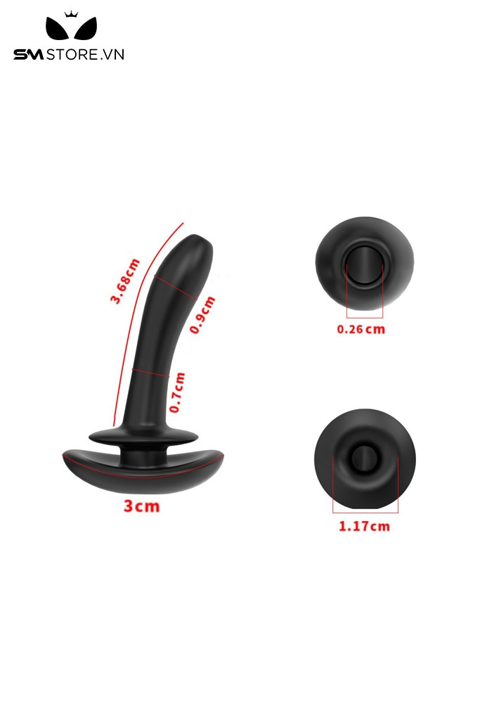 SMT2640 - Ống sounding hình hậu môn chất liệu silicon dài 4cm