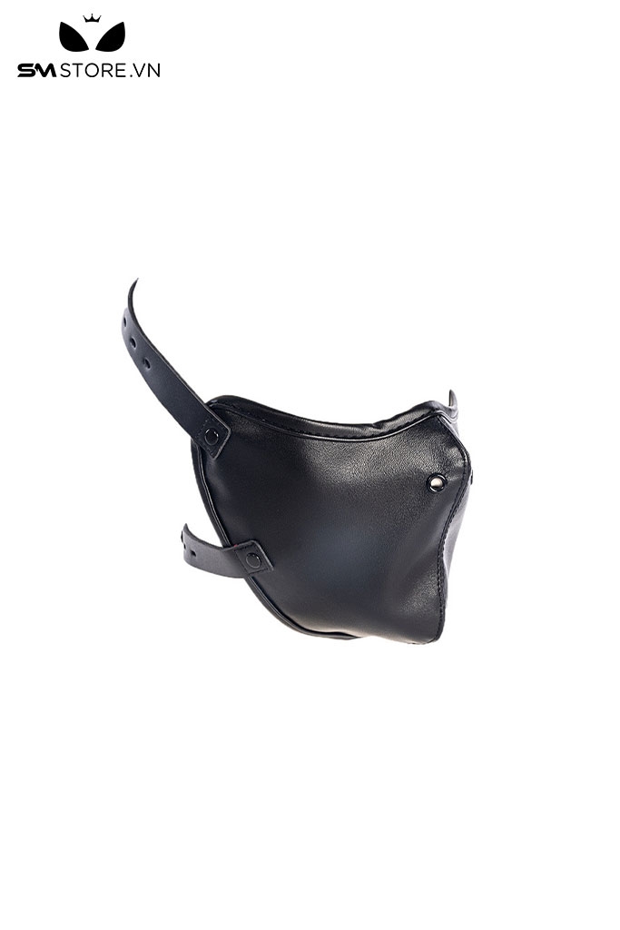 SMT230 - Đồ bịt miệng mouth gag kèm khẩu trang giả da PU
