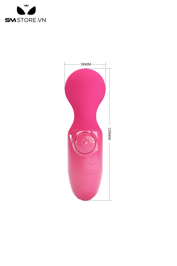 SMT1836 - Chày rung mini silicon Pretty Love có núm xoay dài 12cm