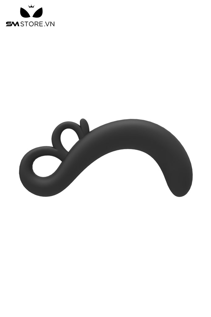 SMT2594 - Phích cắm hậu môn silicon 2 nấc tay cầm hình tròn dài 175mm