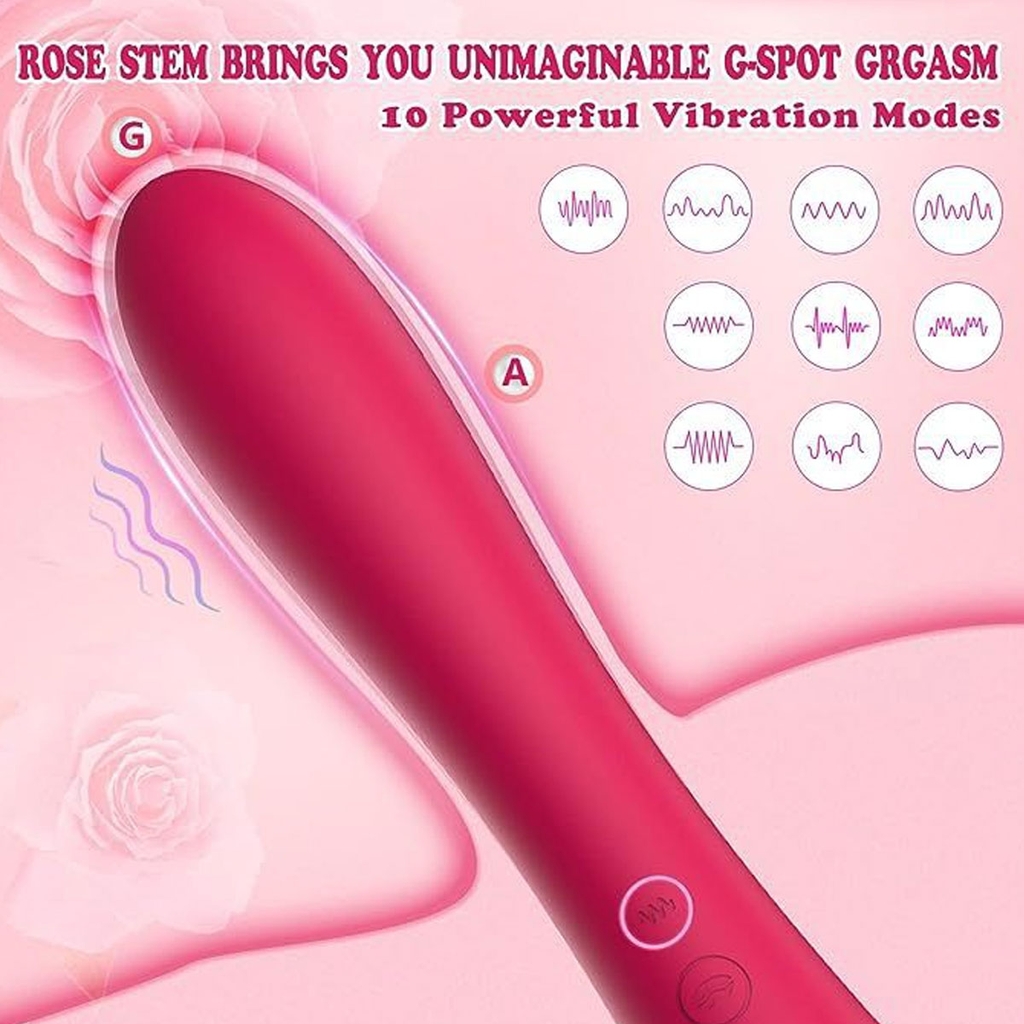 SMT2819 - Máy rung xoay 2 đầu hình bông hoa hồng có 10 chế độ