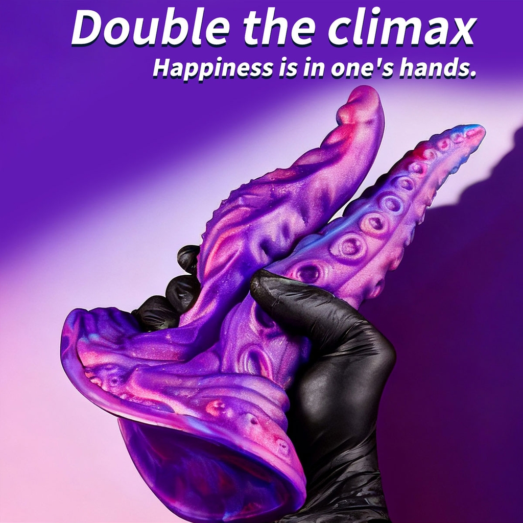 SMT2951 - Dương vật giả 2 đầu có xúc tu silicon dài 22cm