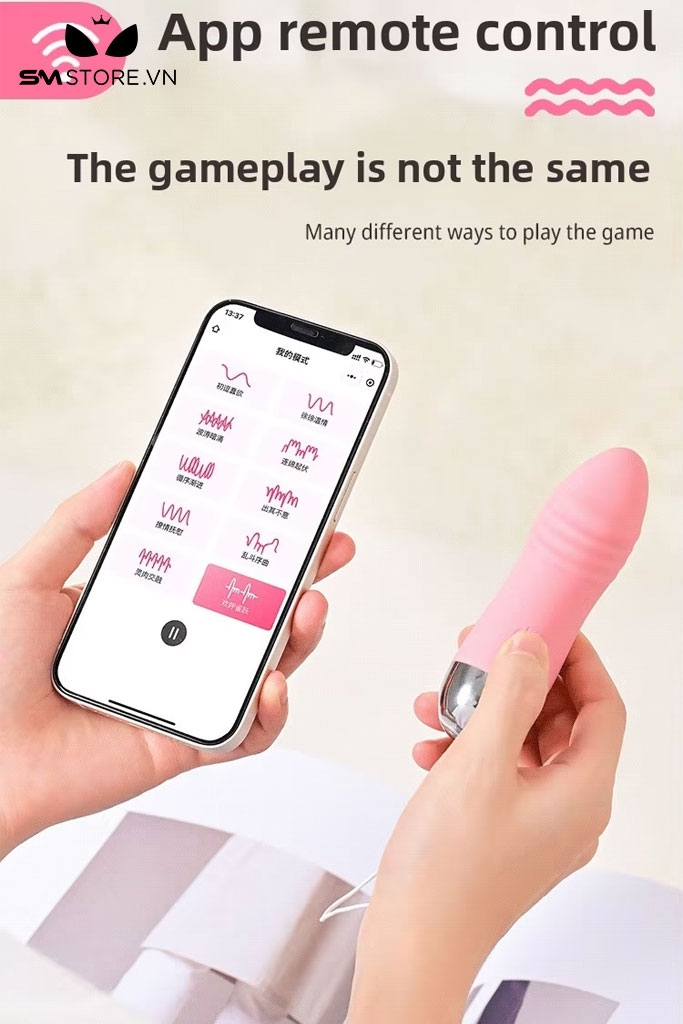 SMT1821 - Dương vật giả mini điều khiển qua APP sạc điện