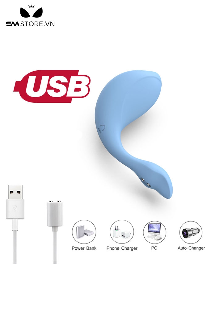 SMT1045 - Trứng rung con cá voi silicon điều khiển không giới hạn