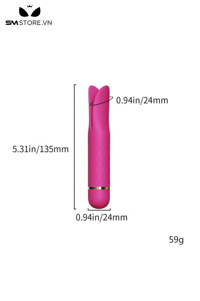 SMT2358 - Gậy rung silicon dài 135mm có 2 nhánh và 10 chế độ