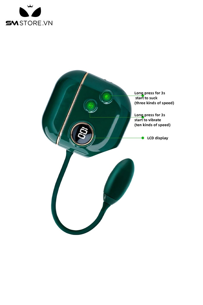 SMT825 - Trứng rung silicon ngụy trang airpod với 3 chế độ hút