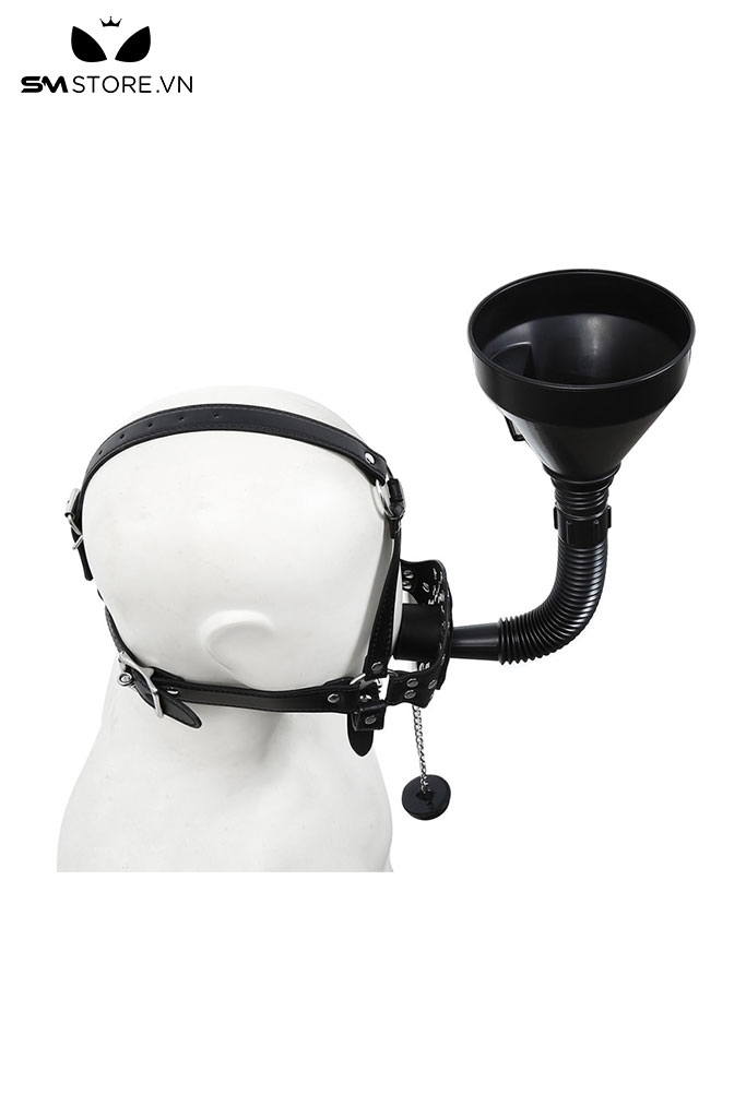 SMT228 - Khóa miệng mouth gag thiết kế dây đeo kèm ống phễu
