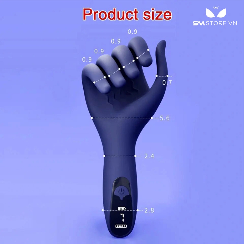 SMT1787 - Máy thủ dâm rung 9 tần số hình bàn tay chống thấm nước