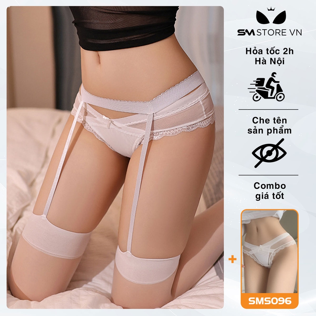 SMP114 - Đai kẹp tất da chân mix viền giúp che khuyết điểm dành cho nữ