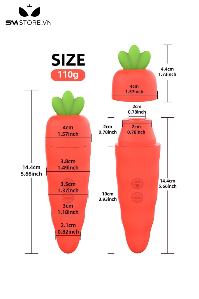 SMT2248 - Máy rung hút ngụy trang củ cà rốt có 10 tần số sạc điện