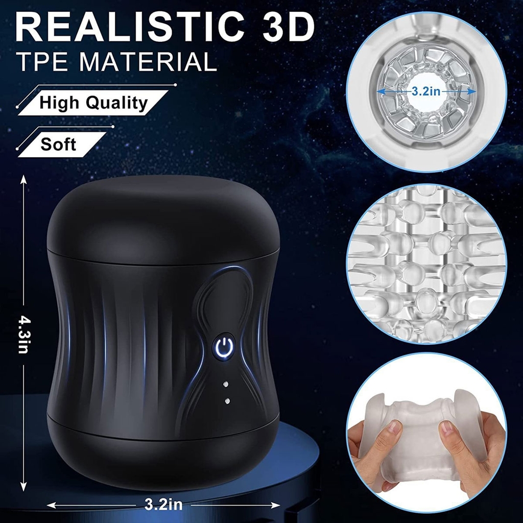 SMT2426 - Cốc thủ dâm silicon 2 đầu mini tự động có 10 chế độ rung