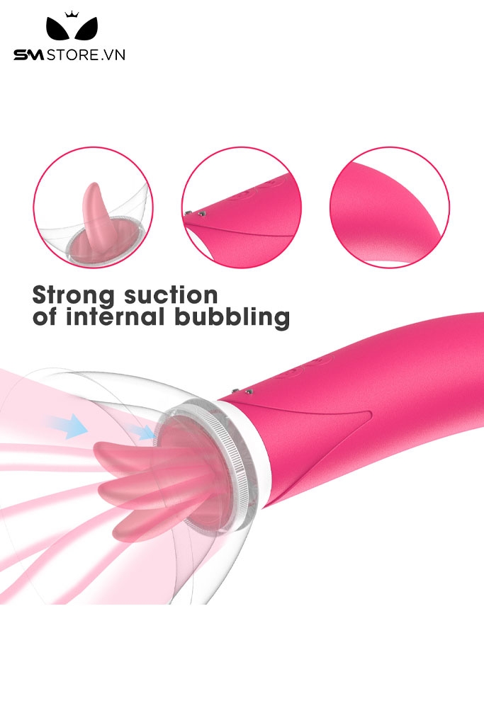 SMT2228 - Máy rung silicon hình lưỡi có 10 chế độ sạc điện chống nước