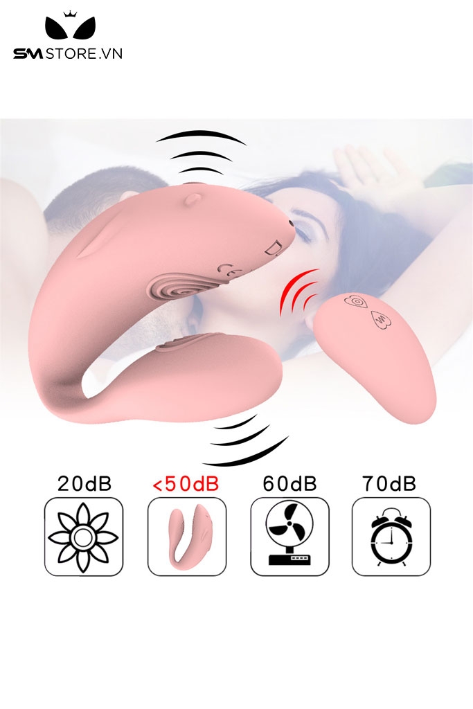 SMT2731 - Trứng rung 2 đầu hình chữ U có gai mềm dài 76mm