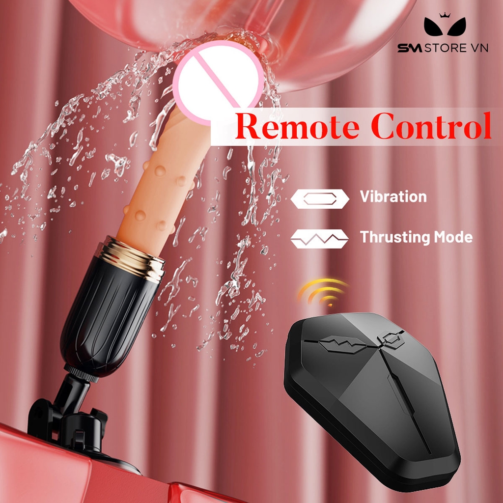 SMT2714 - Máy làm tình rung thụt và sưởi ấm điều khiển từ xa