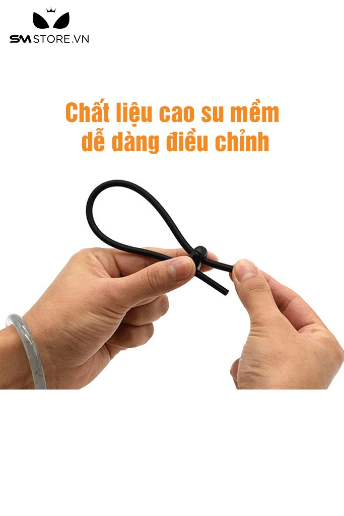 SMT2799 - Vòng đeo dương vật dây 4 có nút điều chỉnh mức độ