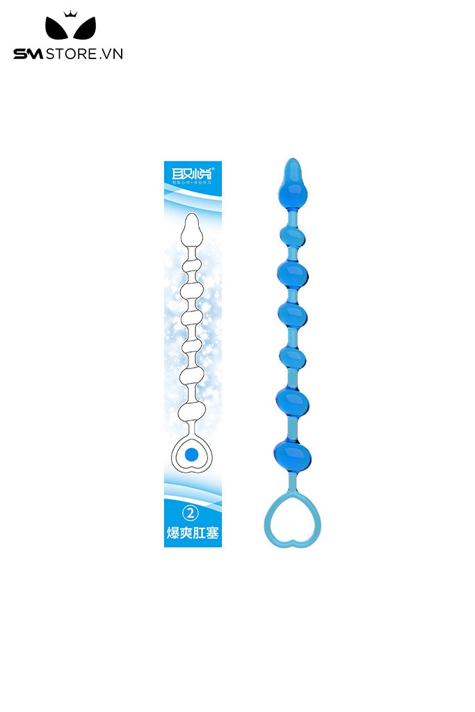 SMT881 - Anal plug hậu môn silicon dạng chuỗi ngọc trong suốt