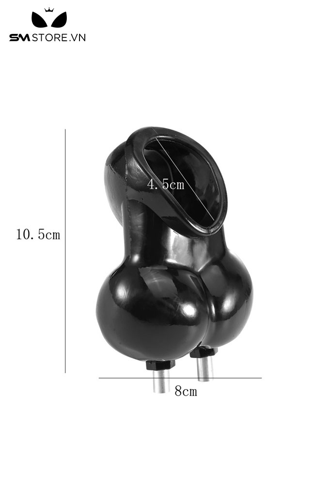 SMT2963 - Vòng đeo gốc dương vật kích điện đeo bìu dài 10.5cm