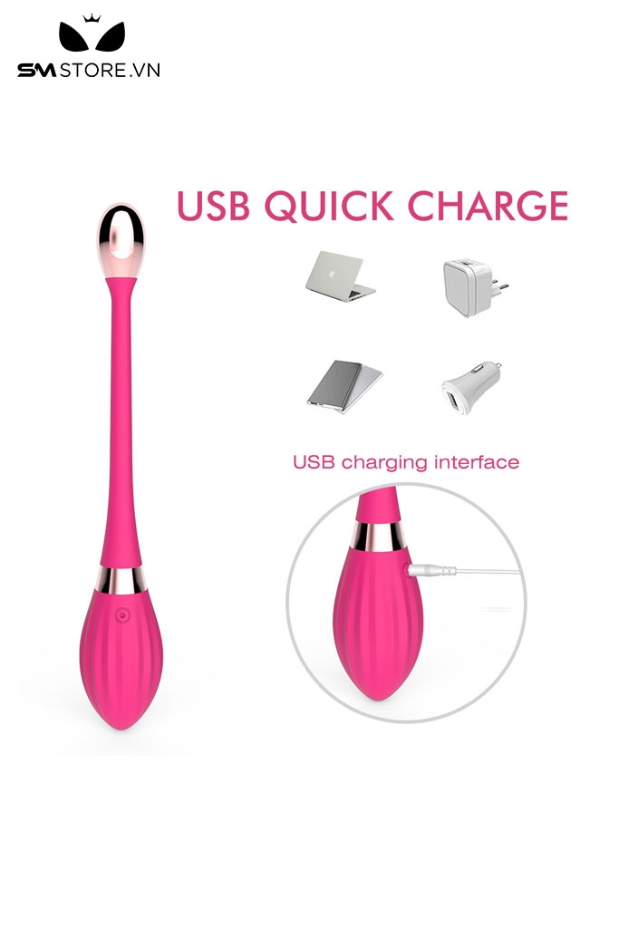 SMT1274 - Trứng rung silicon điều khiển từ xa có 10 tần số dài 212mm