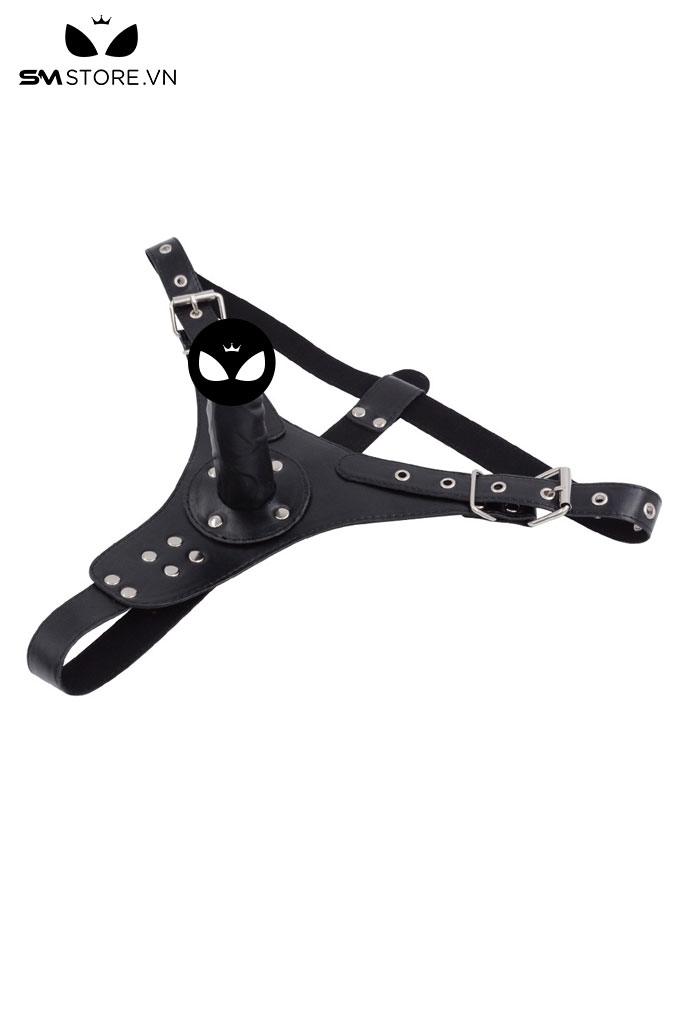 SMT1616 - Dương vật giả silicon có quần dài đính đinh tán có 2 size