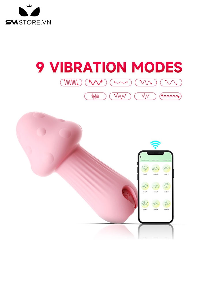 SMT1471 - Trứng rung mini ngụy trang cây nấm hồng có 10 tần số