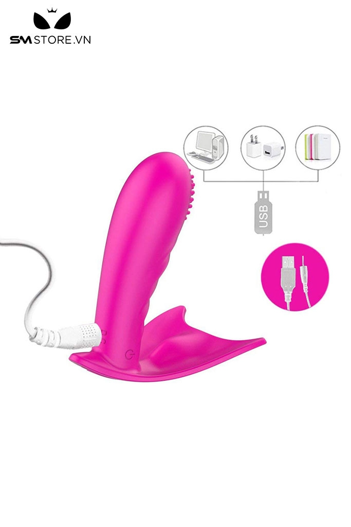 SMT475 - Dương vật giả có gai rung điểm G dài 105mm màu hồng