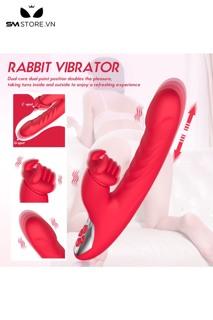 SMT2740 - Máy rung tai thỏ có 10 chế độ sạc điện dài 261mm