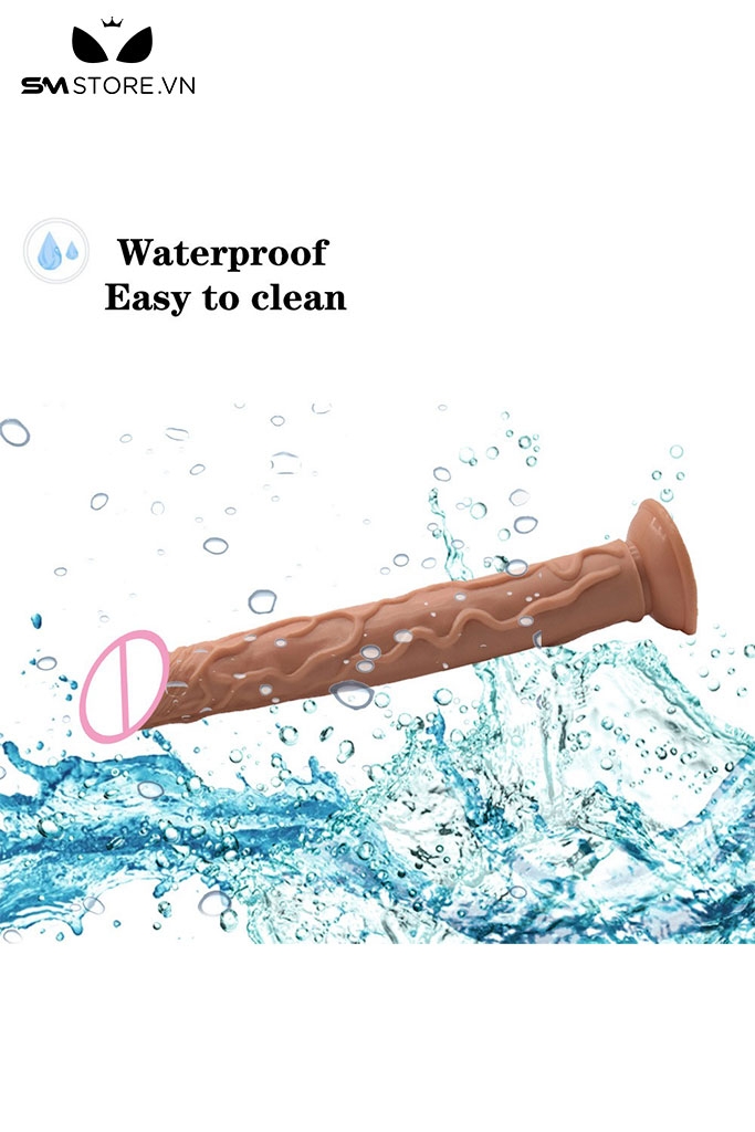 SMT1282 - Dương vật giả bằng nhựa dẻo và bền dài 34cm có gân