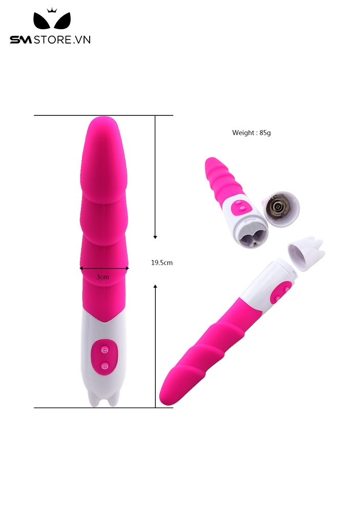 SMT2786 - Máy rung âm vật silicon dài 19.5cm thiết kế dạng tầng