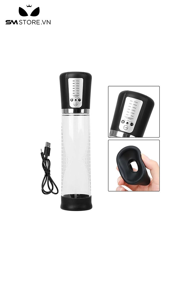 SMT765 - Máy tập dương vật sạc pin có chia cm trên thân dài 295mm